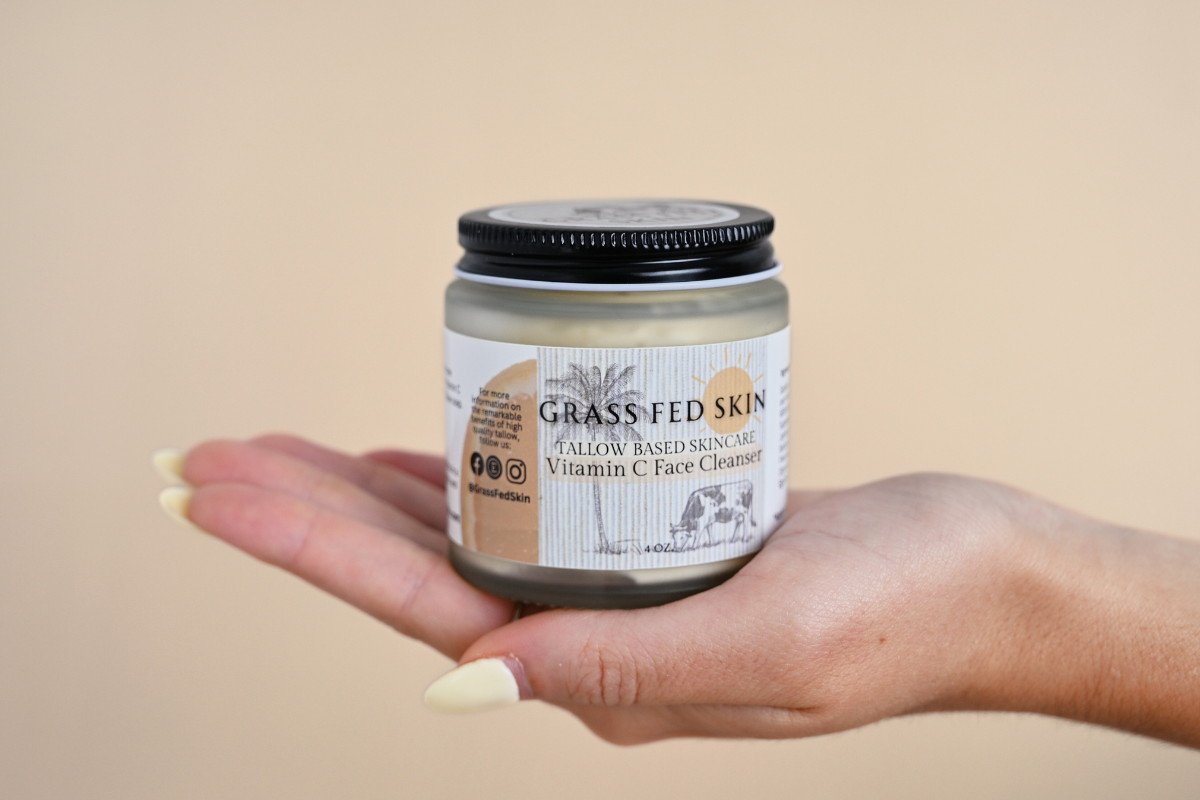 Cleanse with Vitamin C face cleanser.